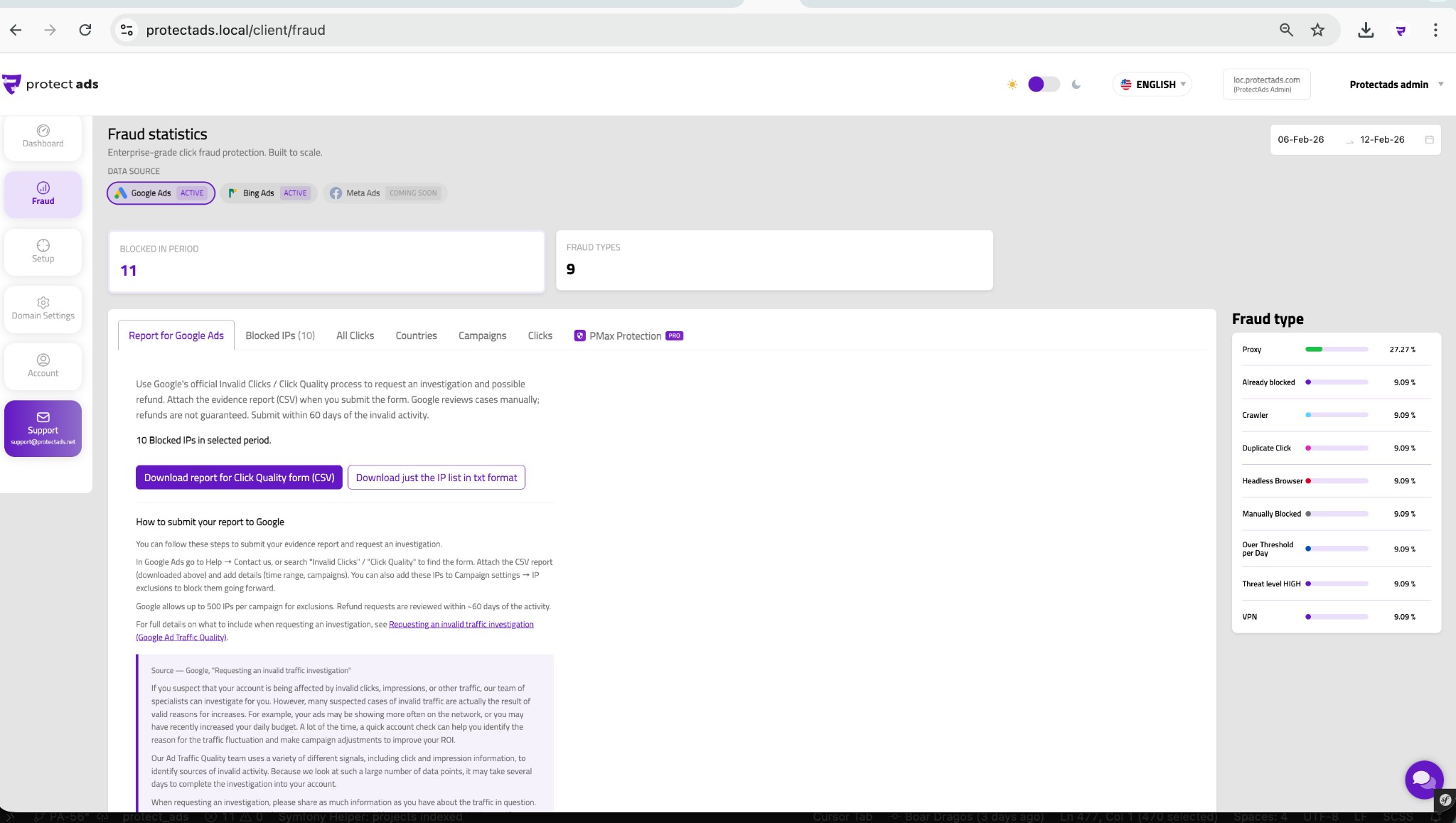 Fraud report